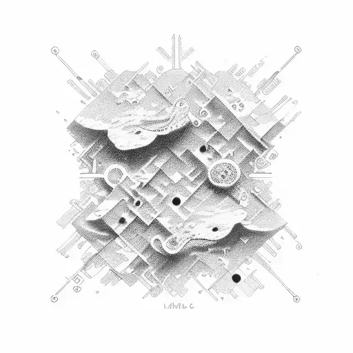 LSD molecule tattoo design idea