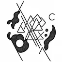 LSD molecule tattoo design idea