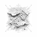 LSD molecule tattoo design idea