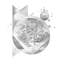 LSD molecule tattoo design idea