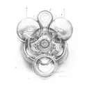 LSD molecule tattoo design idea