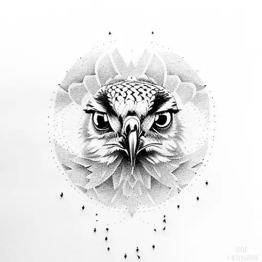 Red Tailed hawk tattoo design idea