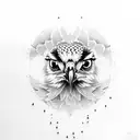 Red Tailed hawk tattoo design idea