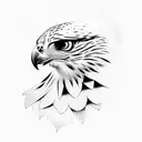 Red Tailed hawk tattoo design idea