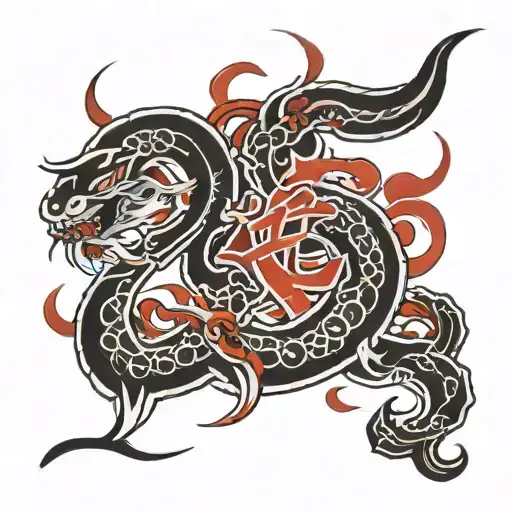 number 96 in Japanese  tattoo design idea