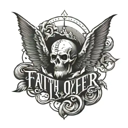 Faith Over Fear God tattoo design idea