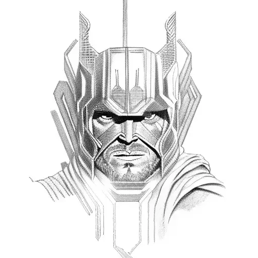 Thor full art tattoo design idea