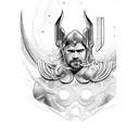 Thor full art tattoo design idea