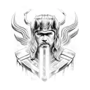 Thor full art tattoo design idea