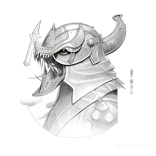 Sword and shield tattoo design idea