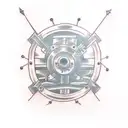 engine block tattoo design idea