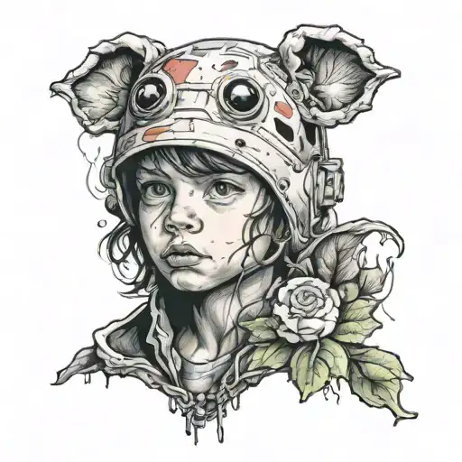 childhood 90s tattoo design idea