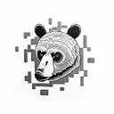 bear with brick road tattoo design idea