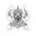 Foo Dog tattoo design idea