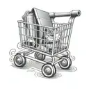 shopping cart tattoo design idea