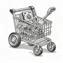shopping cart tattoo design idea