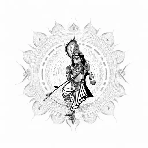 lord Krishna tribal tattoo  tattoo design idea