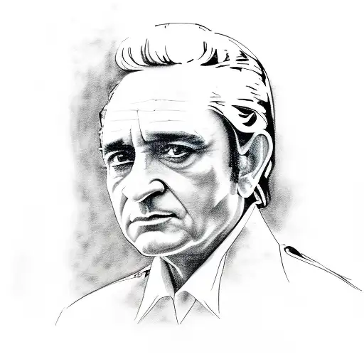 Johnny Cash tattoo design idea