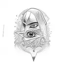 Third Eye illuminati slutty gangsta white girl evil nunn tattoo tattoo design idea