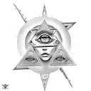 Third Eye illuminati slutty gangsta white girl evil nunn tattoo tattoo design idea