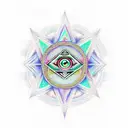 illuminati third eye filigree  tattoo design idea