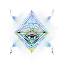 illuminati third eye filigree  tattoo design idea