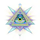 illuminati third eye filigree  tattoo design idea