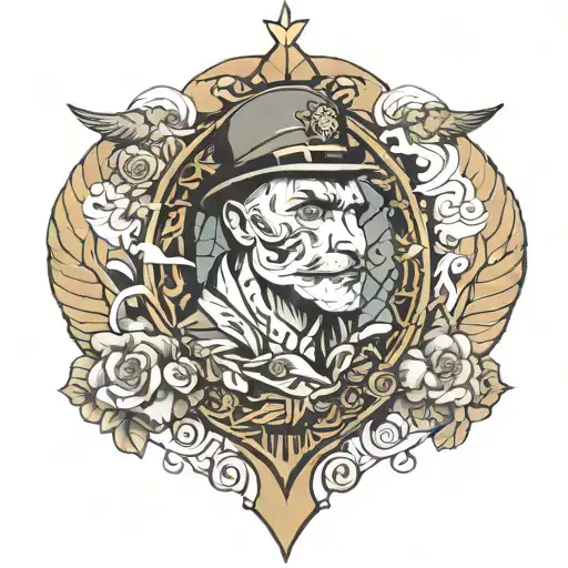 Adrian Carton de Wiart tattoo design idea