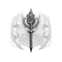 ukrainian Trident tattoo design idea