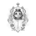 Alice in wonderland tattoo design idea