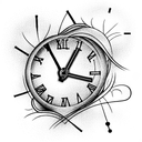 clock she asked me if I knew that yes meant I could have her heart, I said yes! tattoo design idea