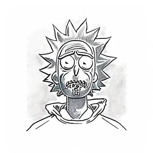 rick and morty tattoo design idea