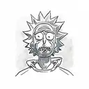 rick and morty tattoo design idea