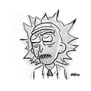 rick and morty tattoo design idea