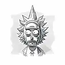 rick and morty tattoo design idea