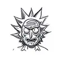 rick and morty tattoo design idea