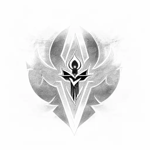 An ankh symbol with flames representing activism and passion tattoo design idea