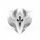 An ankh symbol with flames representing activism and passion tattoo design idea