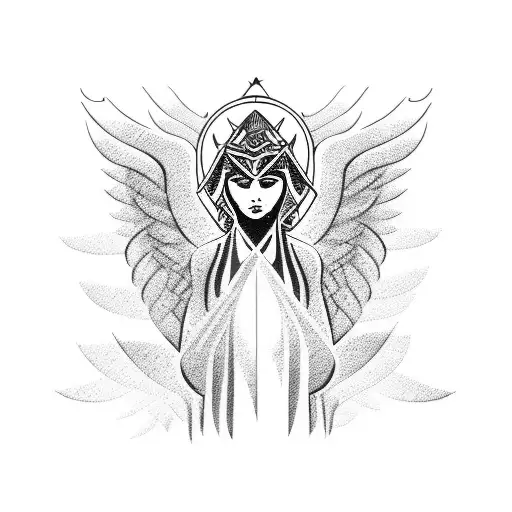 angel tattoo design idea