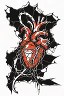 broken heart tattoo design idea