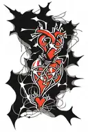 broken heart tattoo design idea