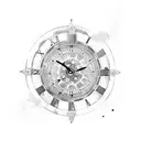 roman clock at 1:54 pm with aries ram on fire tattoo design idea