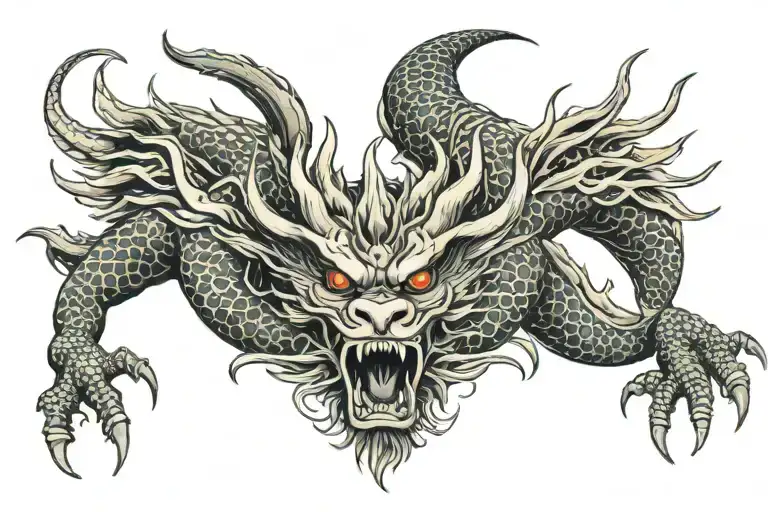 demon dragon tattoo tattoo design idea