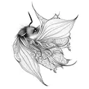 fox with spider lily tattoo design idea