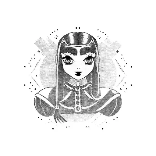 Wednesday Addams tattoo design idea