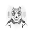 Wednesday Addams tattoo design idea