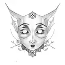 Wednesday Addams tattoo design idea