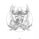 5th circles and elf ring tattoo design idea