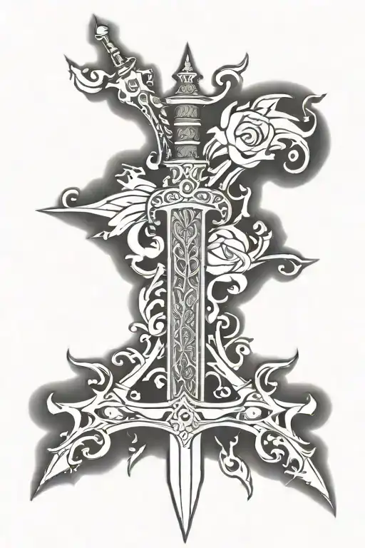 red queen sword dmc 4 tattoo design idea