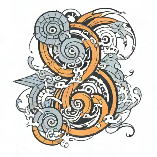 spiral out tattoo design idea